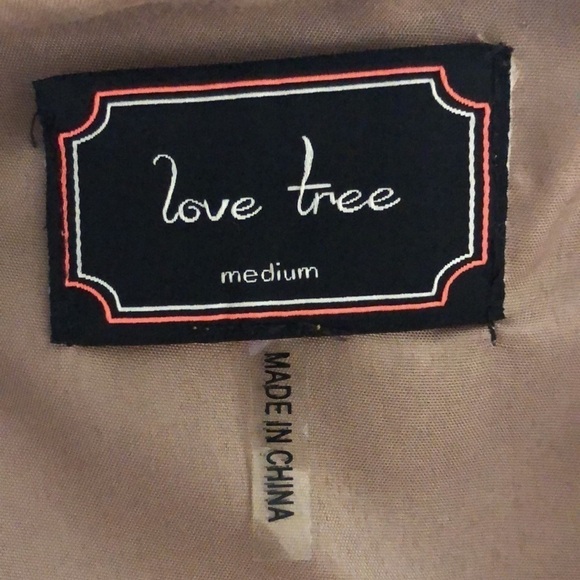 Love Tree Kaki and Sweater LongSleeve Safari Like Jacket Size Medium - Picture 10 of 12